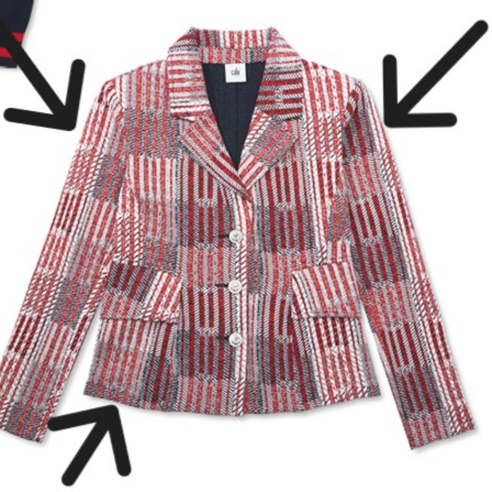 CAbi Patchwork Blazer Size XL